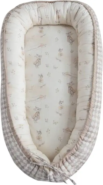 Подушка-гнездышко Винтаж, бежевая