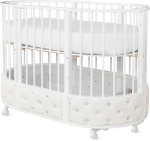 Фотография товара Кроватка детская Островок уюта EVA VIP маятник, экокожа белый