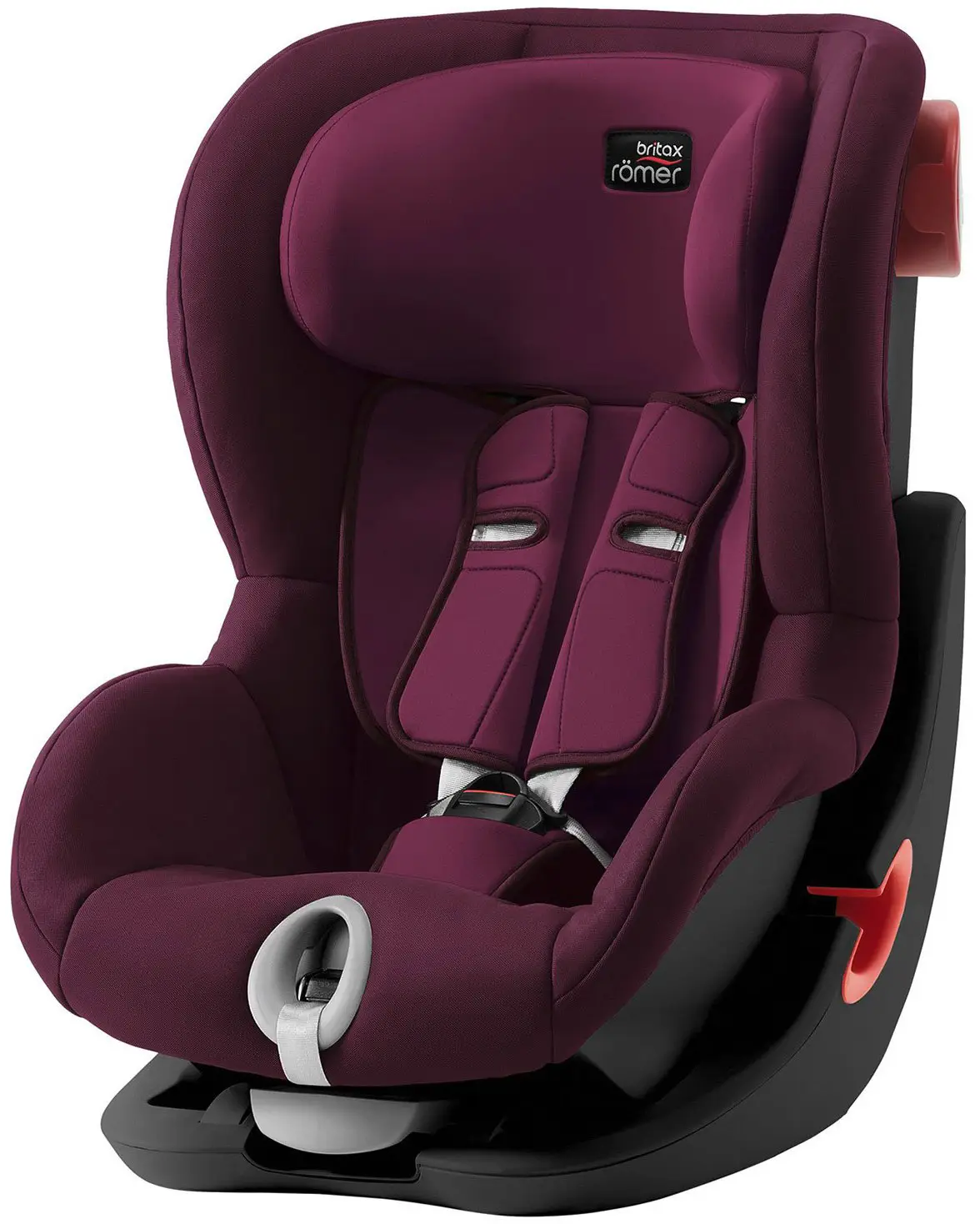 Автокресло группа 1 (9-18 кг) Britax Roemer King II Black Series Burgundy Red Trendline