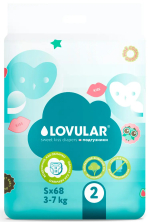 Фотография товара Подгузники Lovular Sweet kiss S 3-7 кг 68 штук