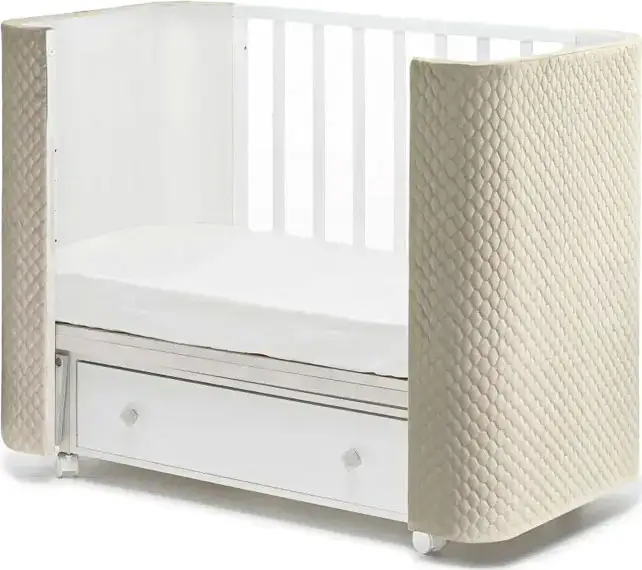 Кровать-маятник Милана Фаворит Островок уюта, капучино велюр, белый