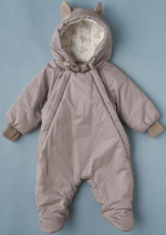 Фотография товара Комбез демисезонный Little Star на 2-ух молниях Мишки, темно-бежевый
