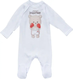 Фотография товара Комбинезон на кнопках Little Star Асим Мишка-Мамин защитник белый 74