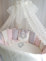 Набор в круглую кроватку Eco Line Stella розовый