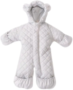 Фотография товара Комбинезон KiDi Нежность с отворотами демисезонный, светло-серый 62-68 см
