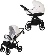 Коляска 2 в 1 Tutis Nanni короб прогулка, Кожа White