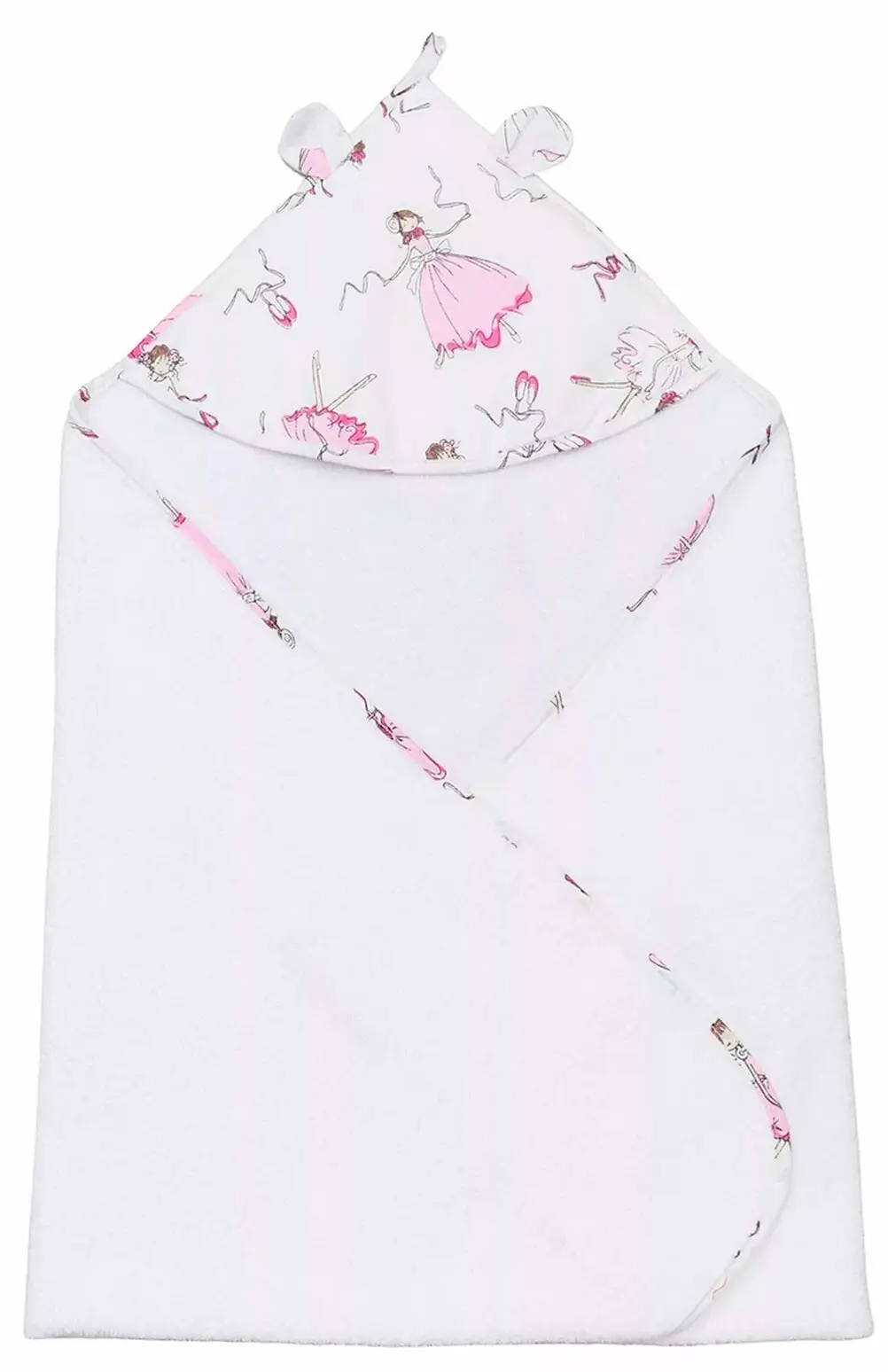 Полотенце детское с уголком AmaroBaby Cute Love Амели белый 90х90 см