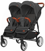 Фотография товара Коляска для двойни Carrello Connect (2 в 1) Serious Black