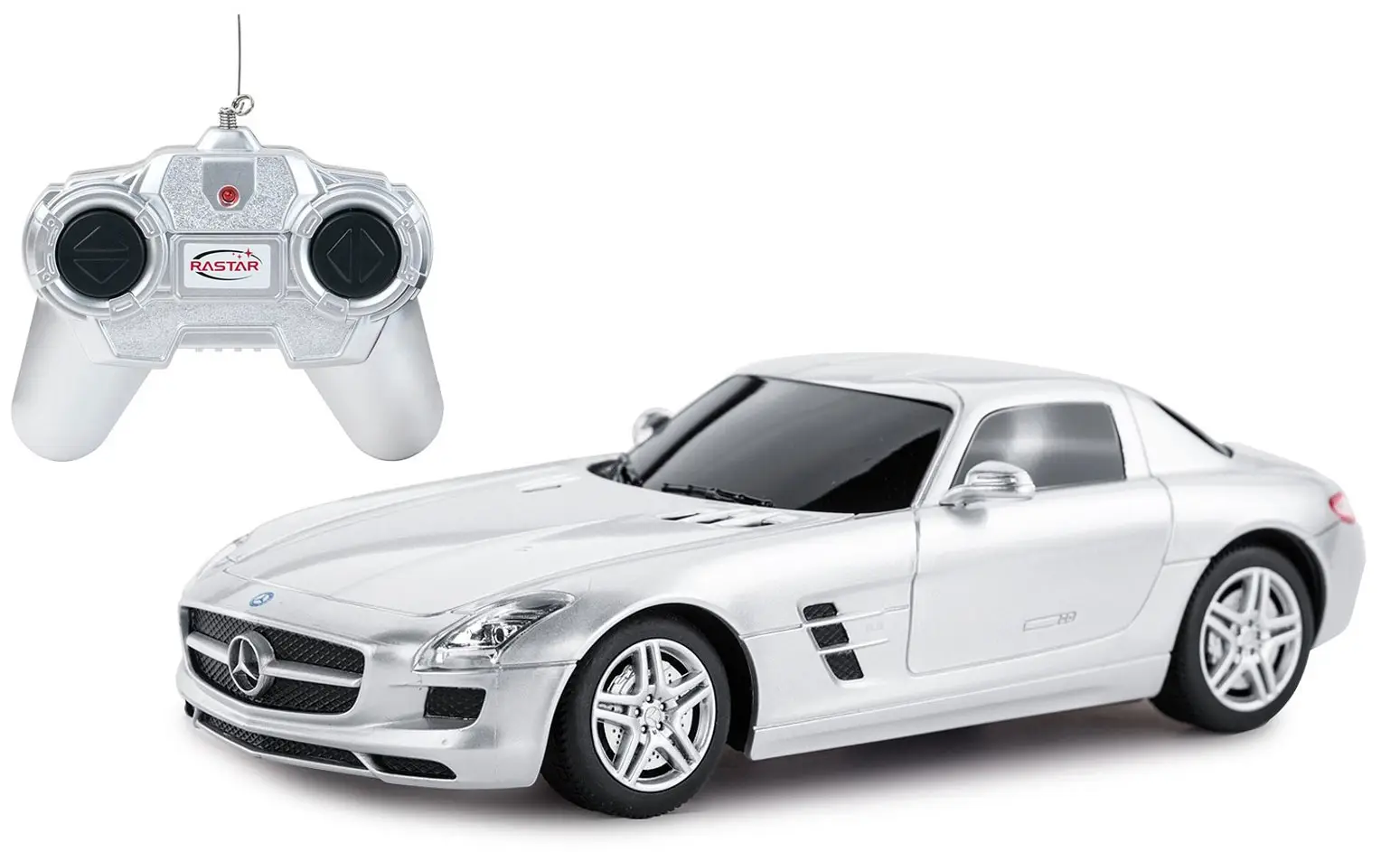 Легковой автомобиль Rastar Mercedes-Benz SLS AMG (40100) 1:24 19 см серебряный