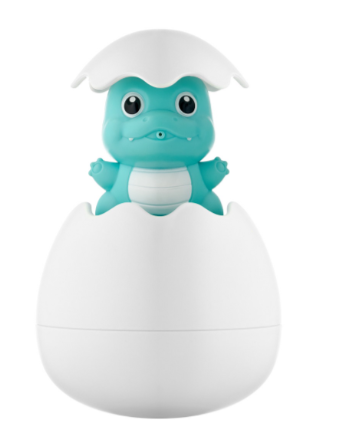 Игрушка для ванной яйцо-лейка, голубой динозавр