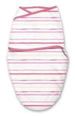 Фотография товара Конверт на липучке Summer Infant Swaddleme®Luxe Whisper Quiet розовые/жёлтые полоски размер S/M