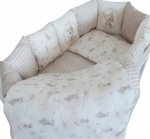 Фотография товара Комплект Винтаж 6 предметов для овальной и круглой кроватки Lappetti Garden, медовый