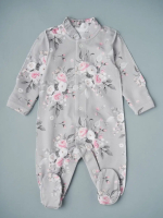Фотография товара Комбинезон Little Star Цветы серый 56