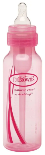 Бутылочка антиколиковая  с узким горлышком Dr. Brown's Option 250 мл полипропилен розовый