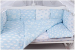 Фотография товара Бортик в кроватку 12 подушек-бортиков AmaroBaby Воздушный голубой, бязь