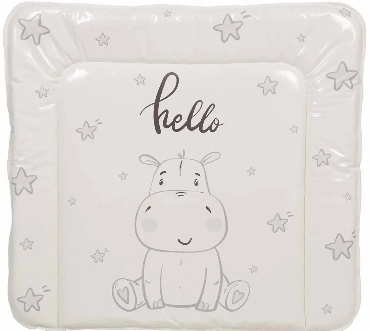 Матрас для пеленания Polini kids Бегемотик на комод, 65х65 см, серый