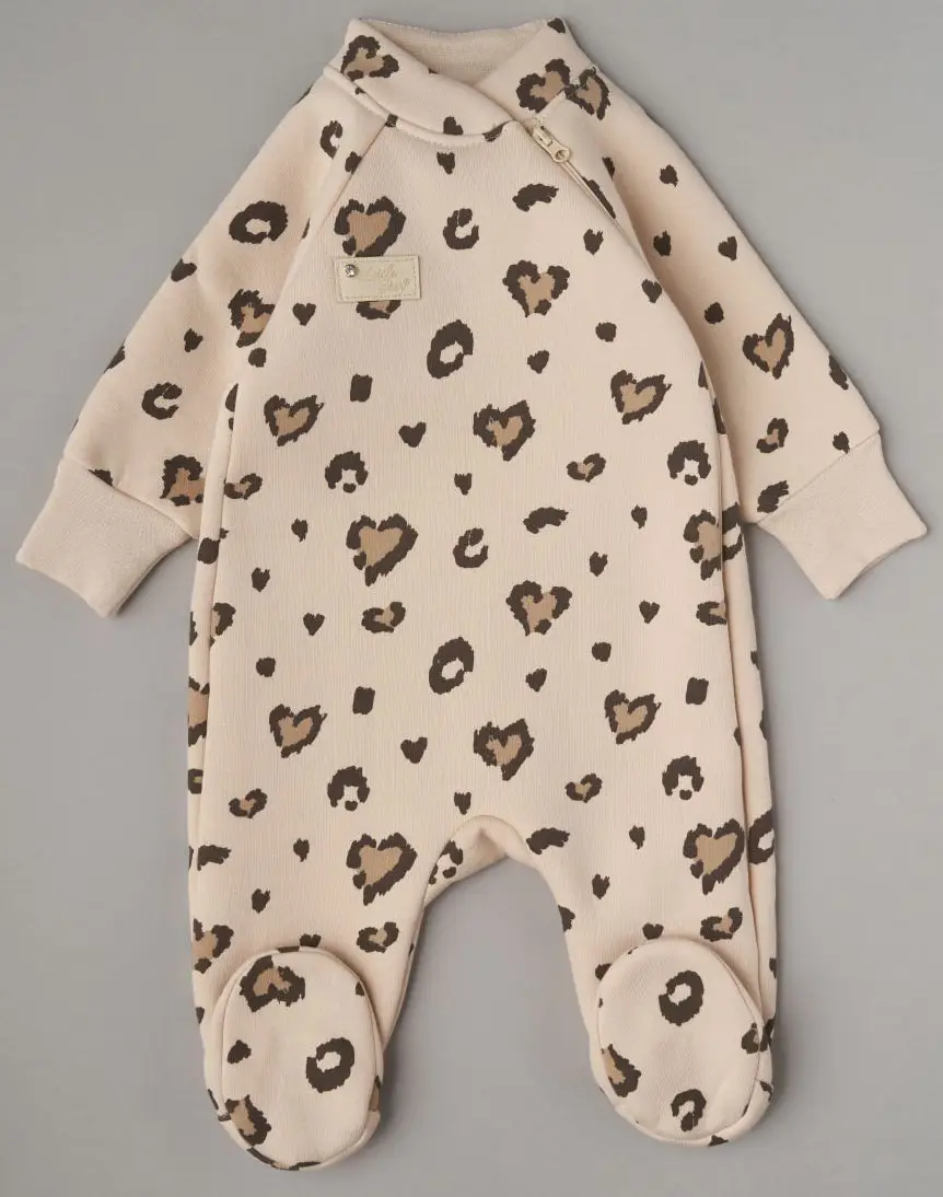 Комбинезон Little Star из футера с начесом "Лео", св.бежевый, р.56