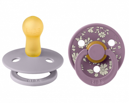 Фотография товара Набор пустышек латексных BIBS Liberty Colour, 2 шт. - Capel - Fossil Grey, 6+ мес.