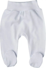 Фотография товара Ползунки на резинке Little Star хлопок интерлок однотонные, белый 62
