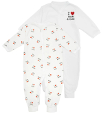 Фотография товара Комплект комбинезонов детских AmaroBaby Love без следа, белый, 2 штуки 62
