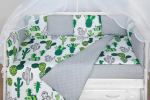 Фотография товара Комплект в кроватку 3 предмета AmaroBaby Baby Boom Кактусы, белый