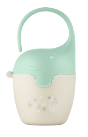 Фотография товара Контейнер для соски-пустышки "Слоник", с пустышкой, зеленый