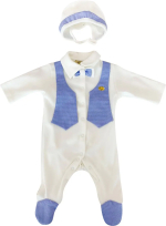Комплект для мальчика Fleole Лазурный New комбинезон, чепчик 62 см