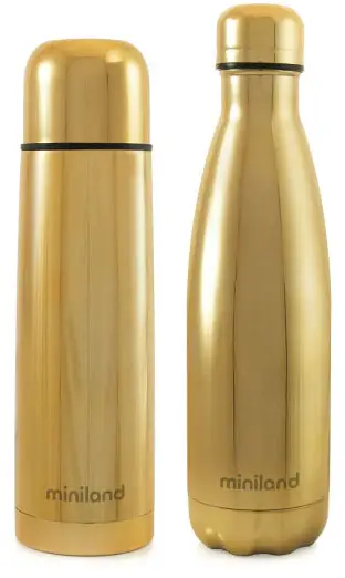 Набор Miniland MyBaby&Me (термос, термобутылка) 500 мл золотой