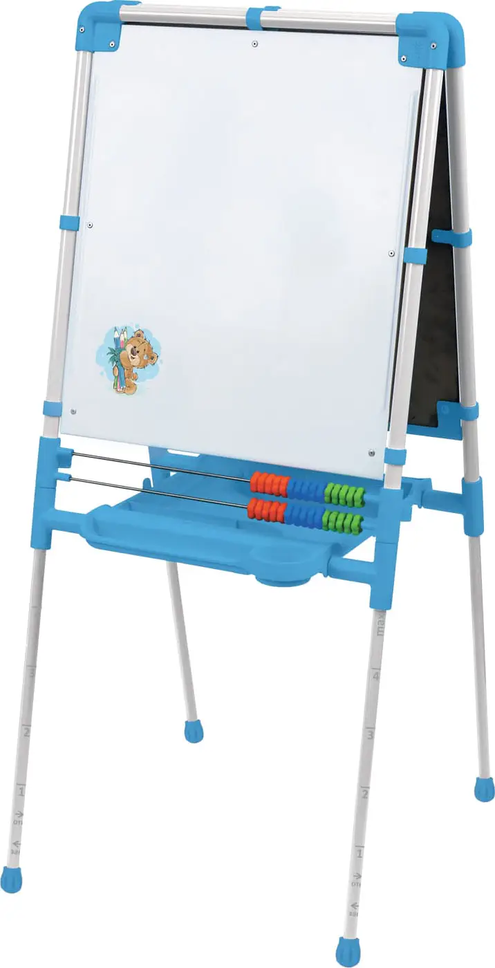 Доска знаний-мольберт "Наши детки" двусторонний Nika Kids голубой