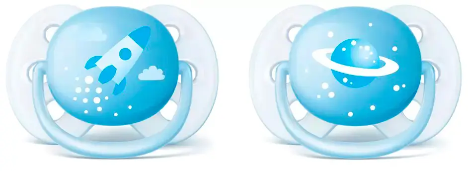 Пустышка Philips Avent с футляром  0-6 месяцев 2 штуки