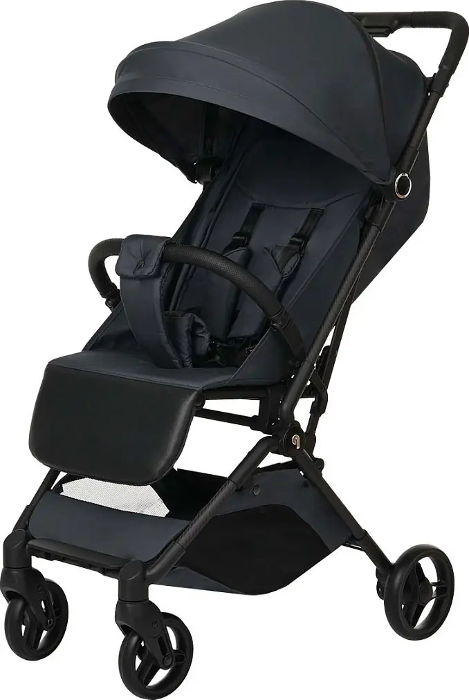 Коляска детская Pera Pituso прогулочная Black, рама carbon, PU