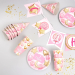 Фотография товара Набор бумажной посуды Страна Карнавалия 1 годик, девочки,  шары фольга