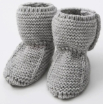 Фотография товара Пинетки детские AmaroBaby Pure Love полушерстяные,вязаные,серый 0-3 месяца