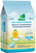 Фотография товара Детские гигиенические одноразовые пеленки Dr.Tuttelle 90х60 см