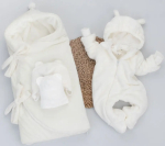 Фотография товара Комплект на выписку 5 предметов "Веснушка" KiDi kids, демисезонный, молоко, р.16