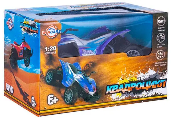 Машинка радиоуправляемая Wincars Квадроцикл задний привод