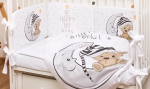 Фотография товара Комплект BoomBaby в кроватку Мишка на луне, 6 предметов, сатин