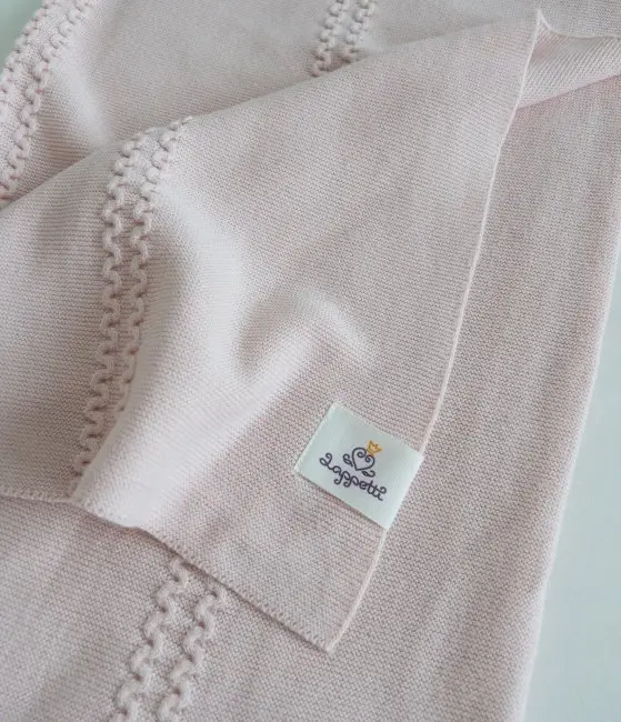 Плед Стильный Lappetti, вязаный, розовый, арт. 2029/2