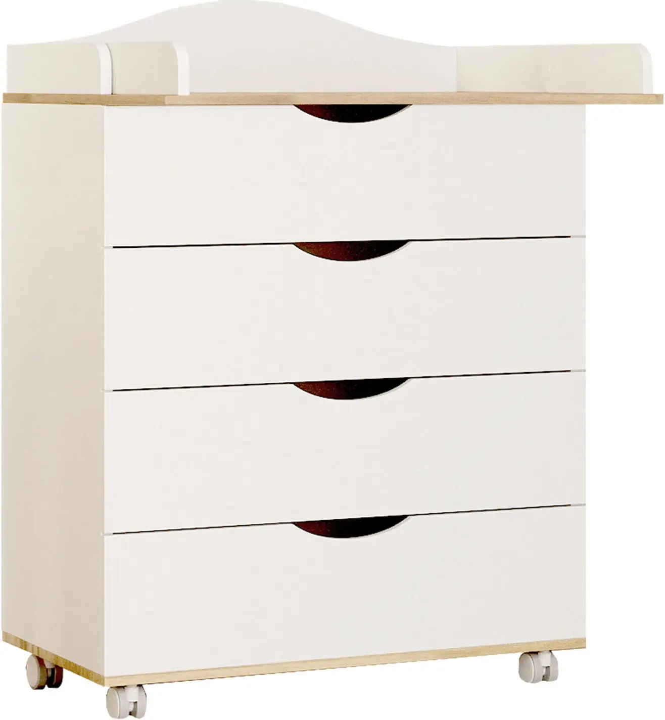 Комод Victoria Incanto 800/4, белый/дуб