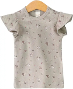 Фотография товара Футболка с принтом цветочки на иве, лапша, р. 74, Ф62/13