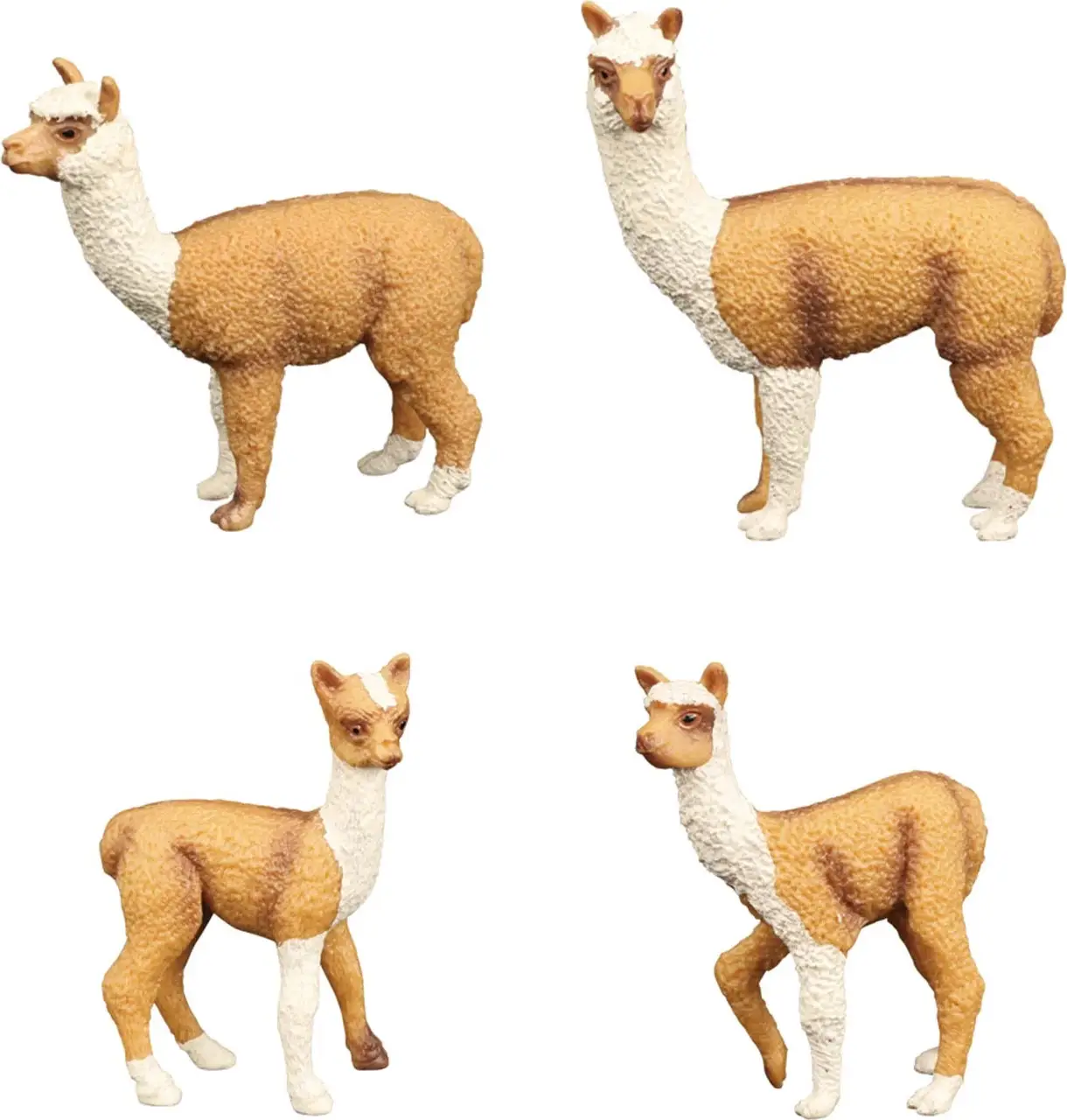 Набор фигурок животных Masai Mara серии Мир диких животных Семья лам, 4 предмета, 2 ламы и 2 детёныша