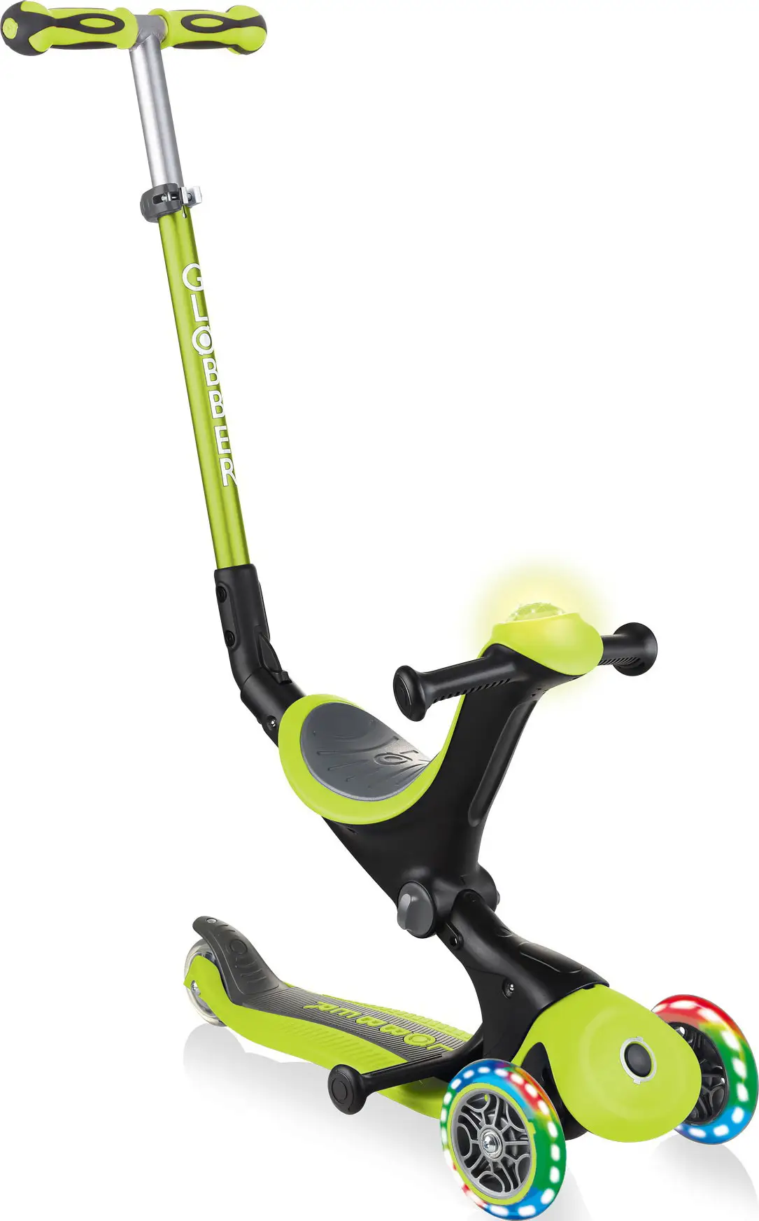 Самокат Globber GO UP DELUXE PLAY LIGHTS (2022) зеленый