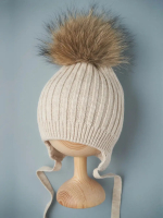 Фотография товара Шапочка вязаная Little Star Лапша слоновая кость 42-44 см