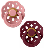 Фотография товара Набор пустышек латексных Bibs Boheme, Dusty Pink/Elderberry, 2 шт