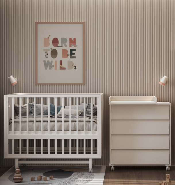 Фотография товара Кроватка детская CAMBRIDGE INCANTO цвет белый/белый, маятник продольный