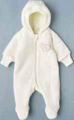 Фотография товара Комбинезон Little Star вязаный на молнии утепленный "Герб", крем, р.68 