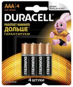 Фотография товара Батарейки Duracell LR03-4BL BASIC (48/192) 