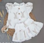 Фотография товара Комплект блузка+шорты "Муслин", клубники, лето (р. 20 (рост 62-68 см))