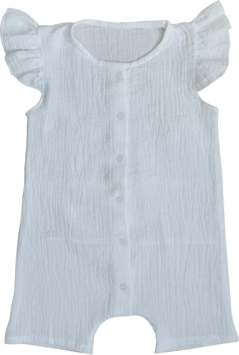 Песочник муслиновый с крылышками, молочный,  размер 62, М-015