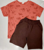 Фотография товара Комплект Baby boom футболка кэмел загар+шорты тирамису 98